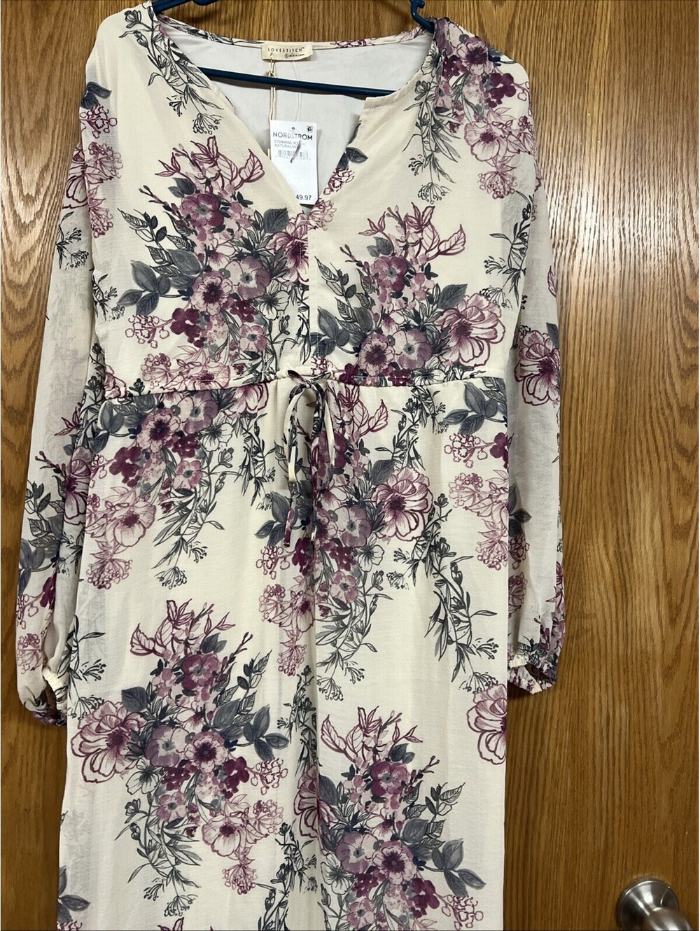 NWT Love Stitch Amelie Floral Print Midi Dress Size Small